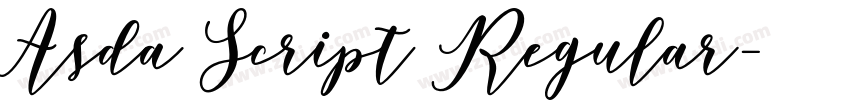 Asda Script Regular字体转换